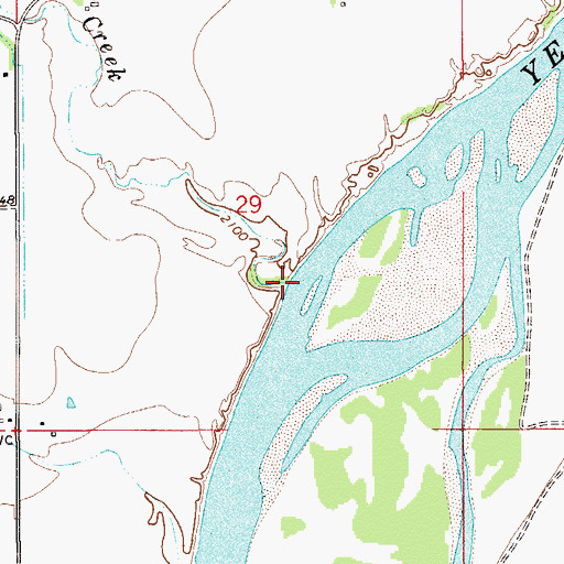 Topographic Map of Sand Creek, MT