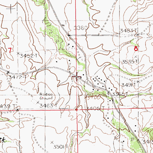 Topographic Map of Sangrey School (historical), MT