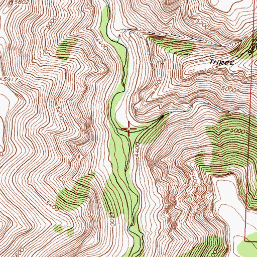 Topographic Map of Saw Log Canyon, MT