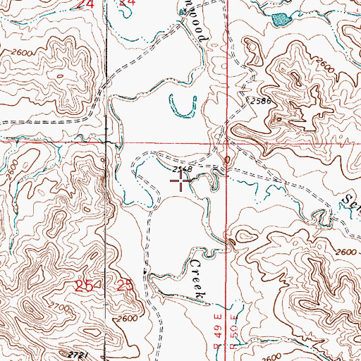 Topographic Map of Schlosser Creek, MT