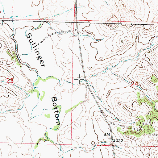Topographic Map of Schrites Coulee, MT