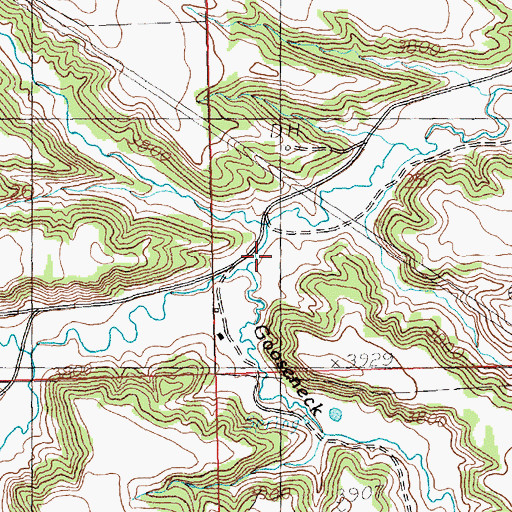 Topographic Map of Shed Gulch Creek, MT
