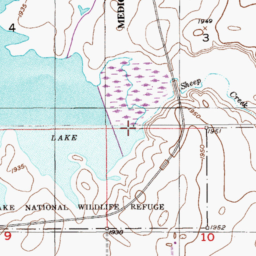 Topographic Map of Sheep Creek, MT