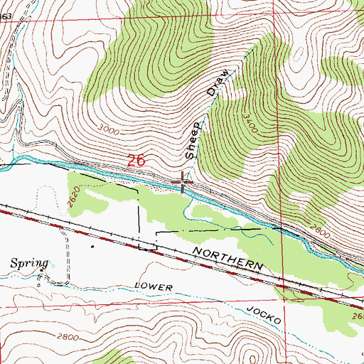 Topographic Map of Sheep Draw, MT