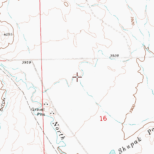 Topographic Map of Shupak Ditch, MT