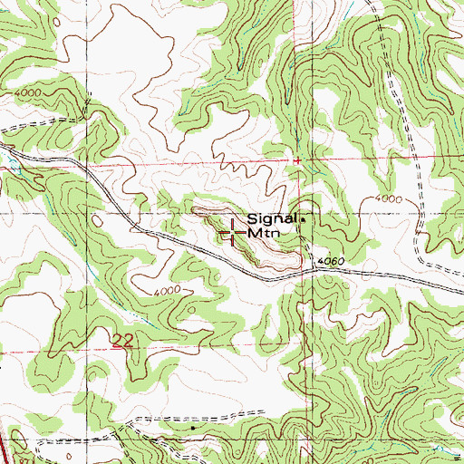 Topographic Map of Signal Mountain, MT