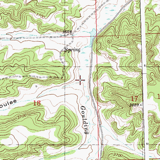 Topographic Map of Sjandy Coulee, MT