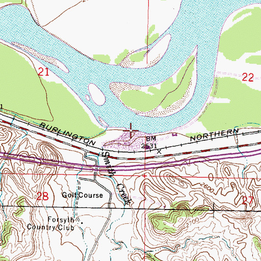 Topographic Map of Smith Creek, MT