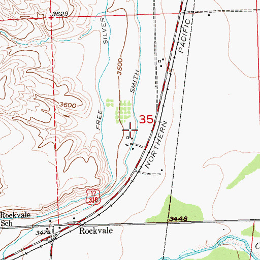 Topographic Map of Smith Ditch, MT