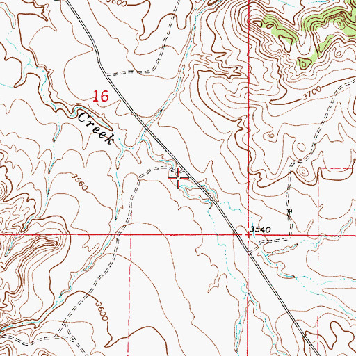 Topographic Map of South Fork Baking Powder Creek, MT
