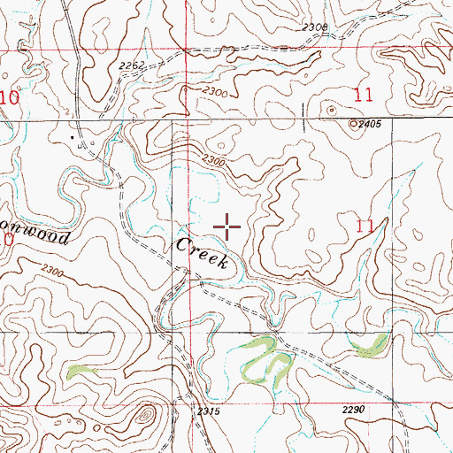 Topographic Map of South Fork Cottonwood Creek, MT