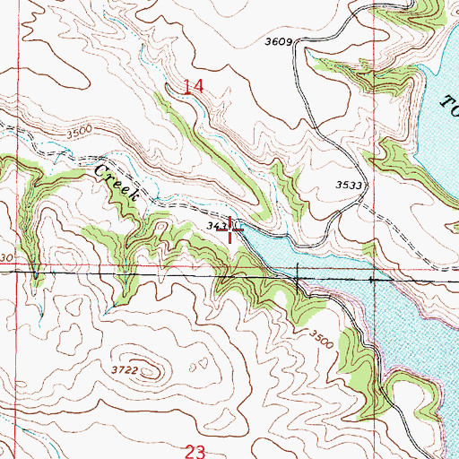 Topographic Map of South Fork Monument Creek, MT