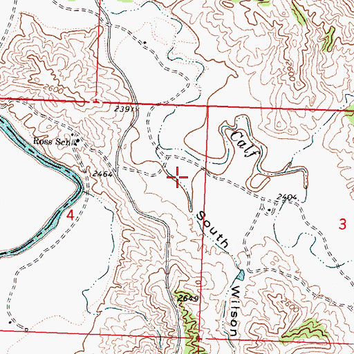 Topographic Map of South Wilson Coulee, MT
