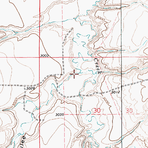 Topographic Map of Spring Coulee, MT