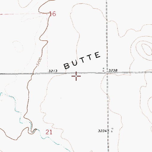 Topographic Map of Square Butte Bench, MT