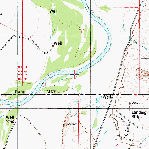 Topographic Map of Stump Creek, MT