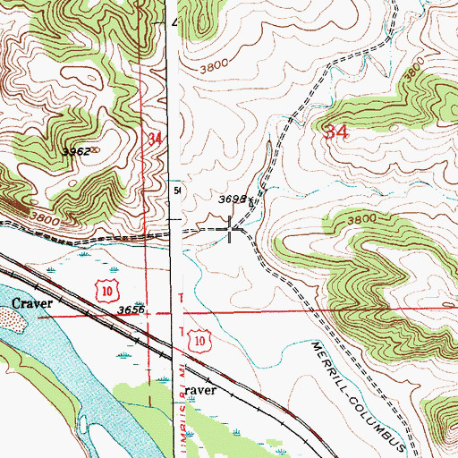 Topographic Map of Stump Gulch, MT