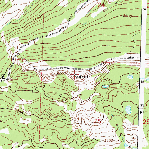 Topographic Map of Swiftcurrent Ridge, MT