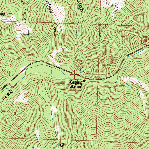Topographic Map of Tenderfoot Gulch, MT