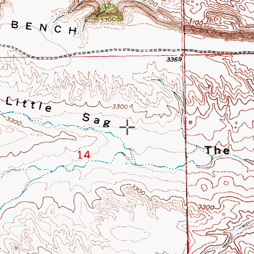 Topographic Map of The Little Sag, MT
