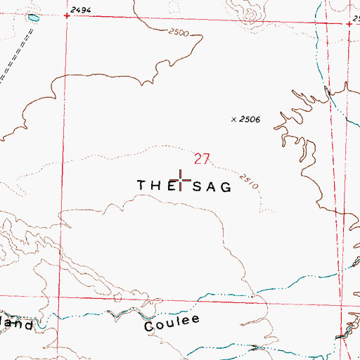 Topographic Map of The Sag, MT