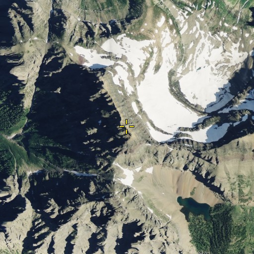 Aerial/Satellite Image of Thunderbird Mountain, MT