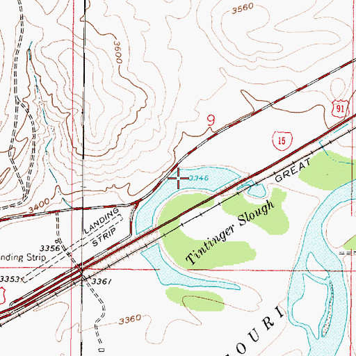 Topographic Map of Tintinger Slough, MT