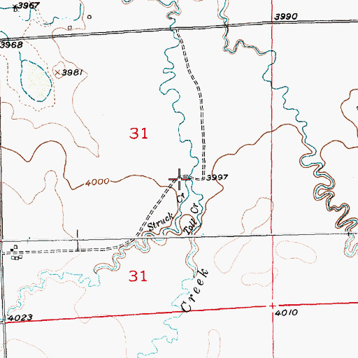 Topographic Map of Toll Creek, MT