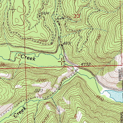 Topographic Map of Took Creek, MT