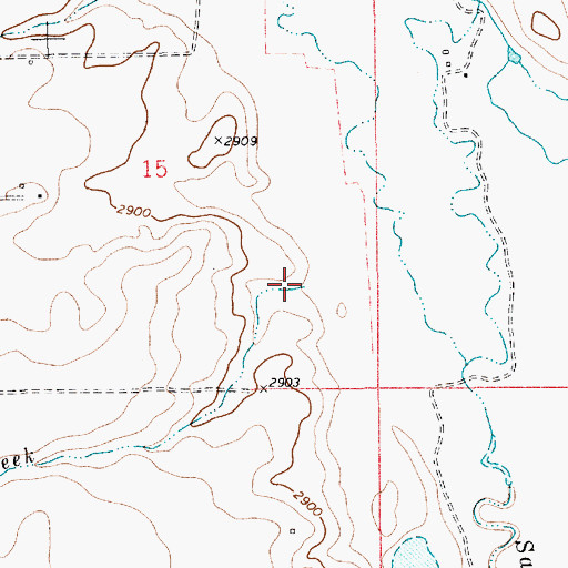 Topographic Map of Tootsie Creek, MT