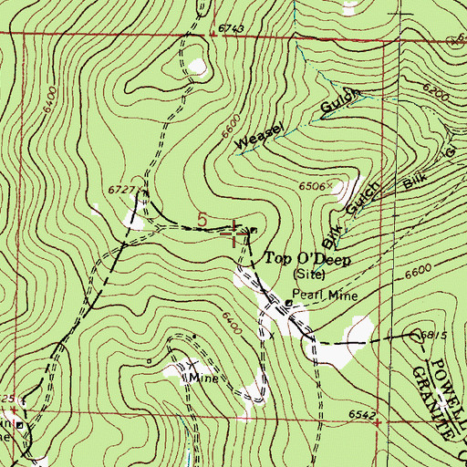 Topographic Map of Top O'Deep, MT
