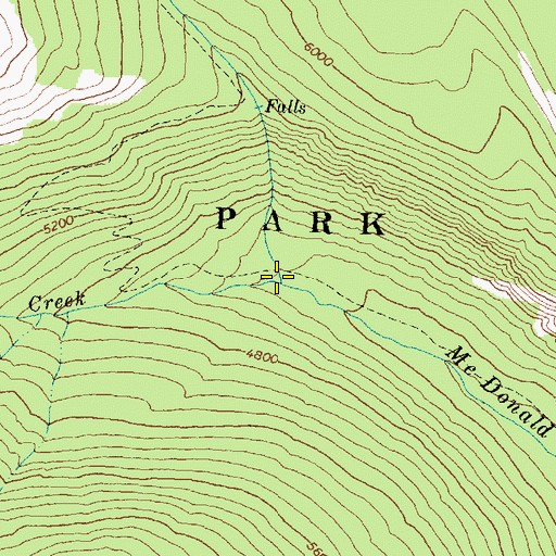 Topographic Map of Trapper Creek, MT