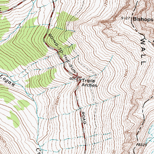 Topographic Map of Triple Arches, MT