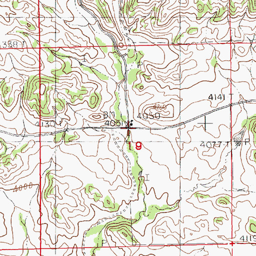 Topographic Map of Upper Dog Creek School (historical), MT