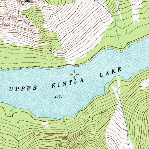 Topographic Map of Upper Kintla Lake, MT