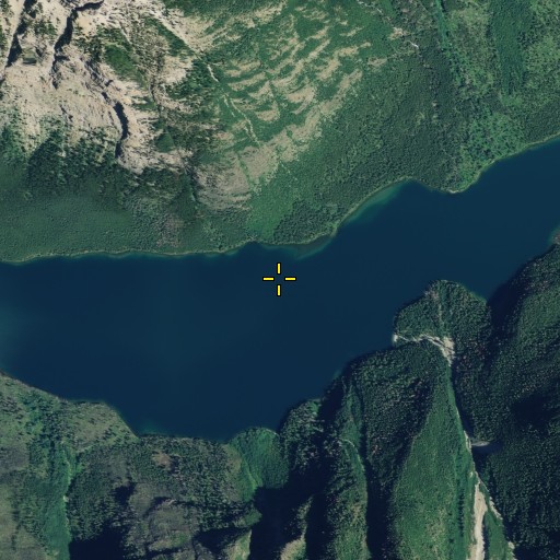 Aerial/Satellite Image of Upper Kintla Lake, MT