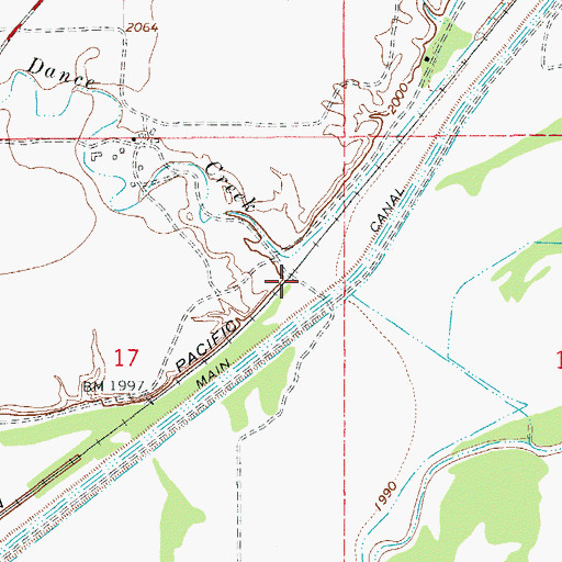 Topographic Map of War Dance Creek, MT