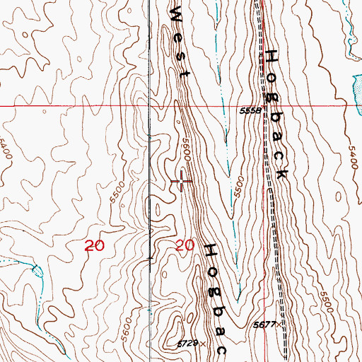 Topographic Map of West Hogback, MT