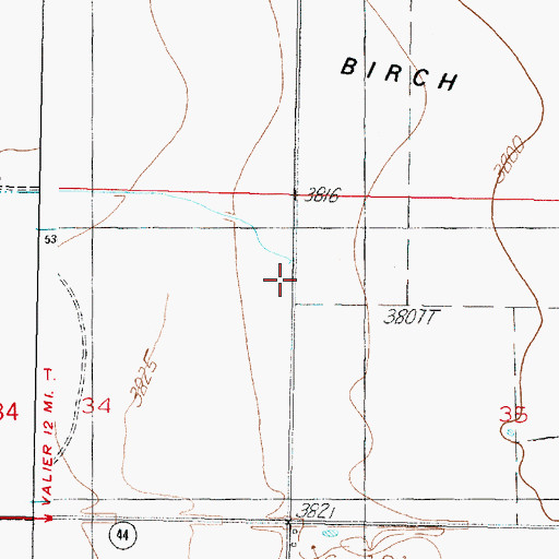 Topographic Map of Wheeler Ranch, MT