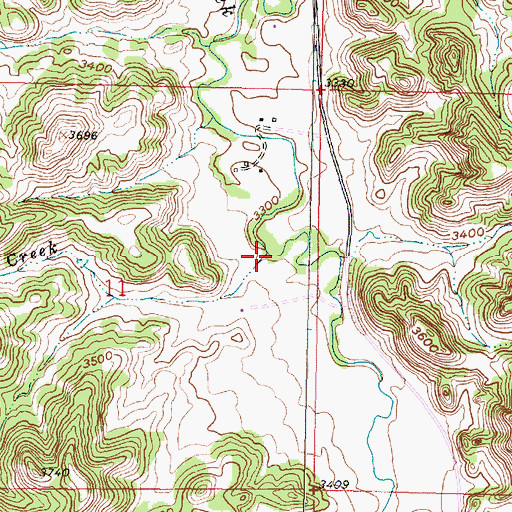 Topographic Map of Wilfred Creek, MT
