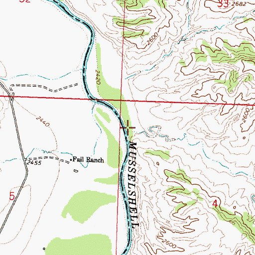 Topographic Map of Williams Coulee, MT