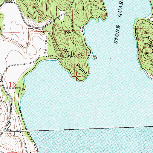 Topographic Map of Wolf Point, MT