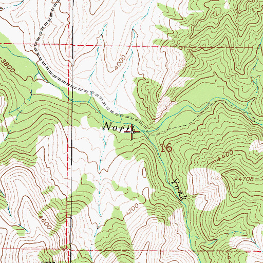 Topographic Map of Yank Creek, MT