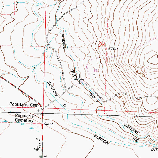 Topographic Map of Jardine Ditch Number One, MT