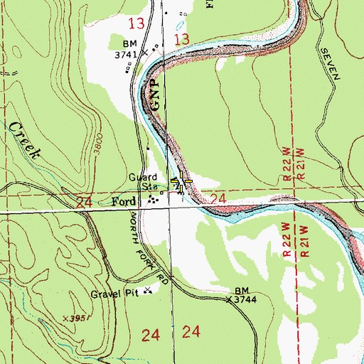 Topographic Map of Tepee Creek, MT