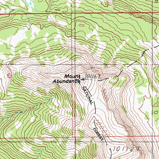 Topographic Map of Mount Abundance, MT