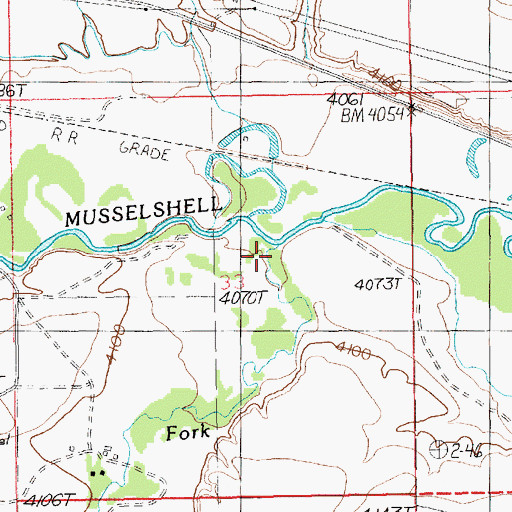 Topographic Map of American Fork, MT