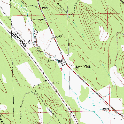Topographic Map of Ant Flat, MT