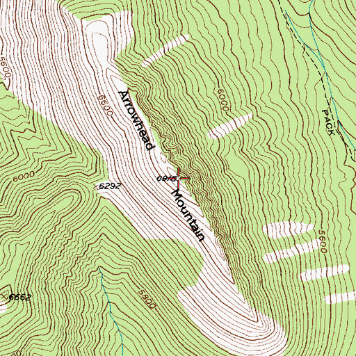 Topographic Map of Arrowhead Mountain, MT