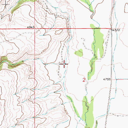 Topographic Map of Ayers Gulch, MT